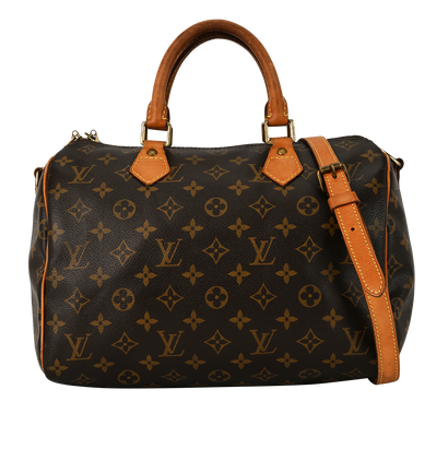 Speedy Bandouliere 30, £750, Handbags, Brown, Canvas, Front view